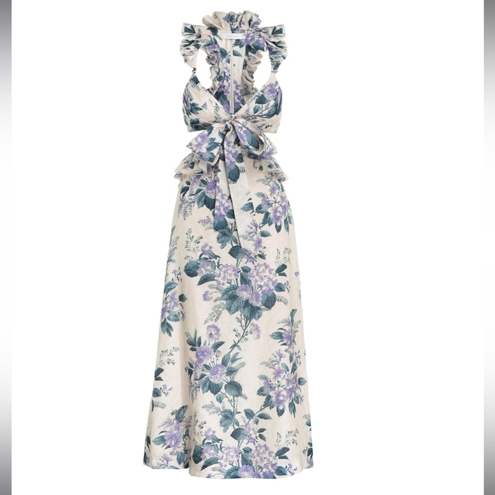 CASSIA RUFFLE MIDI DRESS